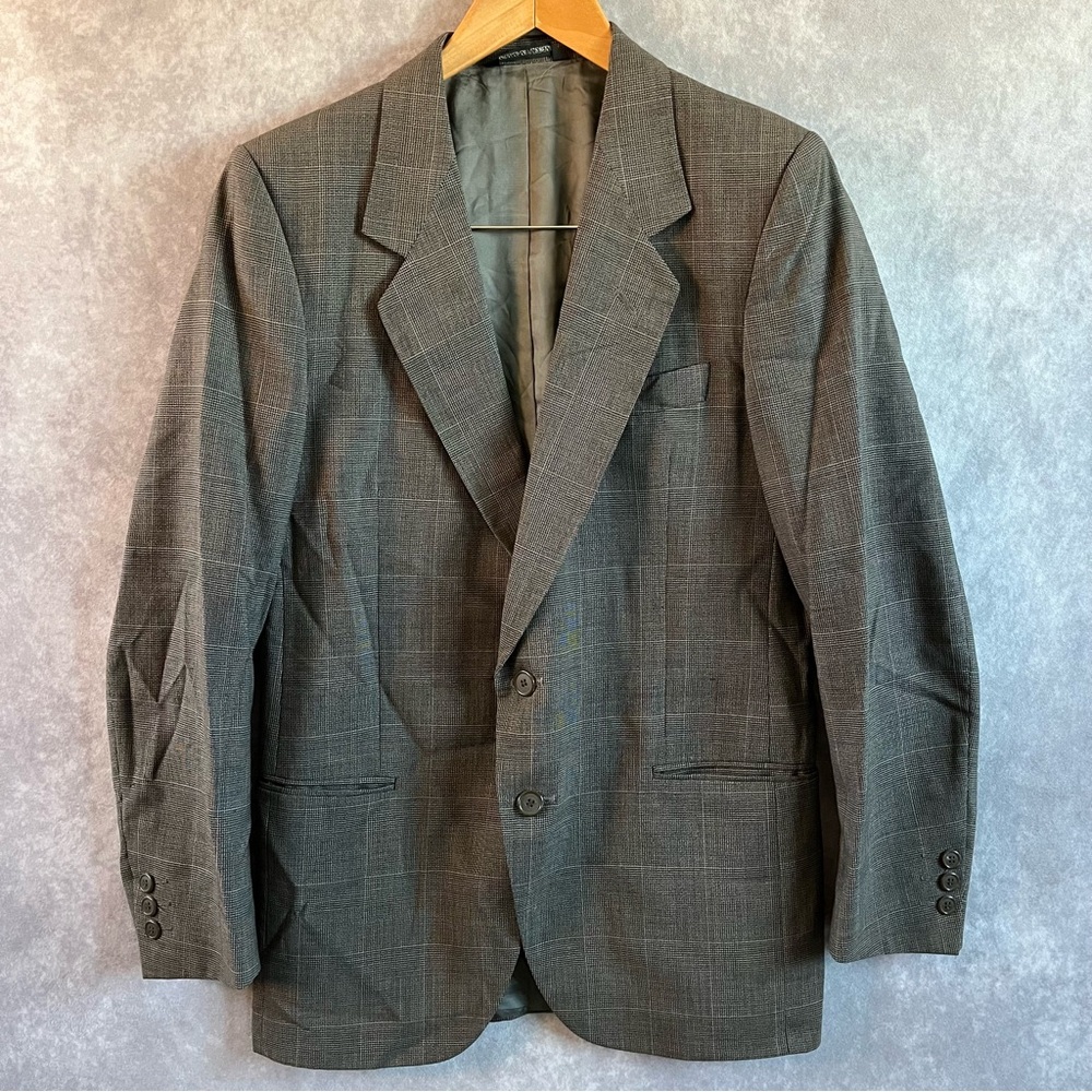 Luigi Cardini Collection Gray Blazer Jacket Made In Italy Wool **See Descrip**